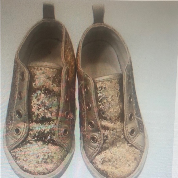 Other - Girls Gold glitter slip on shoes. Size. 10